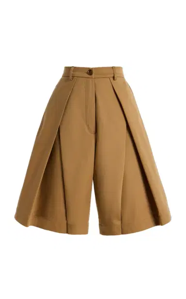 Tolu Coker Pleated Cotton Gabardine Shorts | Thumbnail 10 Tolu Coker Pleated Cotton Gabardine Shorts | Thumbnail 10