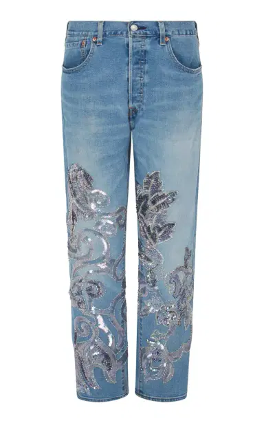 Conner Ives Sequined Vintage Jeans | Thumbnail 1 Conner Ives Sequined Vintage Jeans | Thumbnail 1
