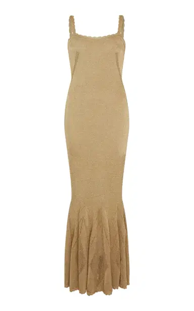 Conner Ives Exclusive La Isla Metallic-Knit Godet-Hem Gown | Thumbnail 8 Conner Ives Exclusive La Isla Metallic-Knit Godet-Hem Gown | Thumbnail 8