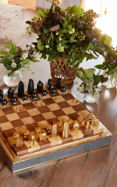 Aerin Shagreen Chess Set; Chocolate W/ Chess Pieces - Brown | Thumbnail 6 Aerin Shagreen Chess Set; Chocolate W/ Chess Pieces - Brown | Thumbnail 6