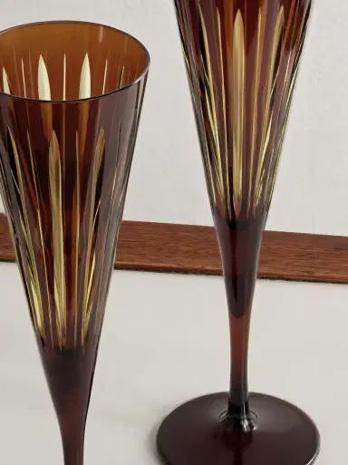 L'Objet Prism Set of Four Champagne Flutes - Men | Thumbnail 4 L'Objet Prism Set of Four Champagne Flutes - Men | Thumbnail 4