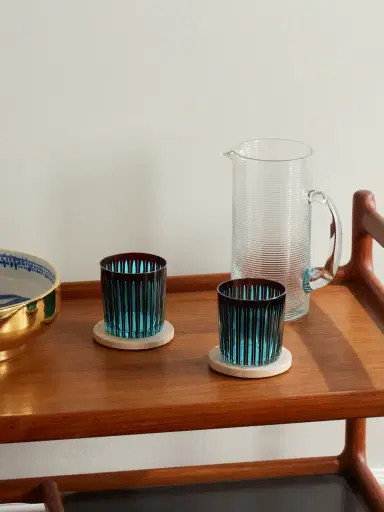 L'Objet Prism Set of Four Double Old Fashioned Glasses - Men | Thumbnail 2 L'Objet Prism Set of Four Double Old Fashioned Glasses - Men | Thumbnail 2