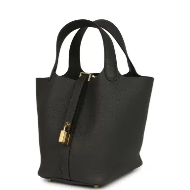 HERMÈS Hermes Picotin Lock 18 Dark Bronze Clemence Gold Hardware | Thumbnail 3 HERMÈS Hermes Picotin Lock 18 Dark Bronze Clemence Gold Hardware | Thumbnail 3
