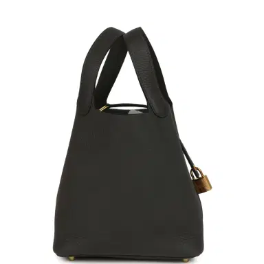 HERMÈS Hermes Picotin Lock 18 Dark Bronze Clemence Gold Hardware | Thumbnail 4 HERMÈS Hermes Picotin Lock 18 Dark Bronze Clemence Gold Hardware | Thumbnail 4