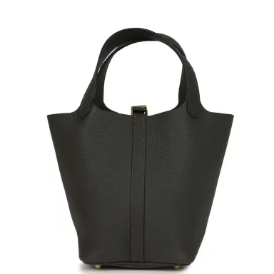 HERMÈS Hermes Picotin Lock 18 Dark Bronze Clemence Gold Hardware | Thumbnail 5 HERMÈS Hermes Picotin Lock 18 Dark Bronze Clemence Gold Hardware | Thumbnail 5
