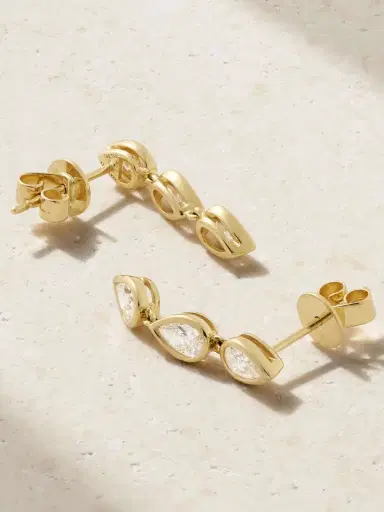 Anita Ko Elodie 18-karat Gold Diamond Earrings | Thumbnail 3 Anita Ko Elodie 18-karat Gold Diamond Earrings | Thumbnail 3