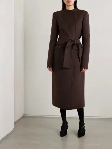 Khaite Jelson Belted Wool-felt Coat | Thumbnail 2 Khaite Jelson Belted Wool-felt Coat | Thumbnail 2