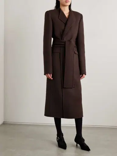 Khaite Jelson Belted Wool-felt Coat | Thumbnail 3 Khaite Jelson Belted Wool-felt Coat | Thumbnail 3