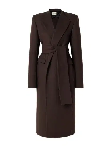 Khaite Jelson Belted Wool-felt Coat | Thumbnail 1 Khaite Jelson Belted Wool-felt Coat | Thumbnail 1