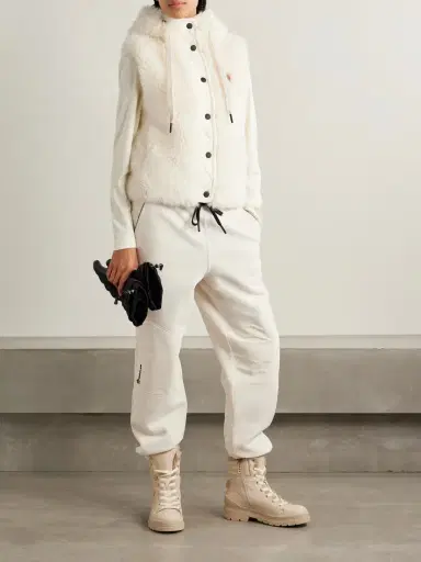 Moncler Grenoble Arve Hooded Plush And Quilted Shell Vest | Thumbnail 2 Moncler Grenoble Arve Hooded Plush And Quilted Shell Vest | Thumbnail 2