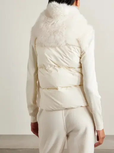 Moncler Grenoble Arve Hooded Plush And Quilted Shell Vest | Thumbnail 3 Moncler Grenoble Arve Hooded Plush And Quilted Shell Vest | Thumbnail 3