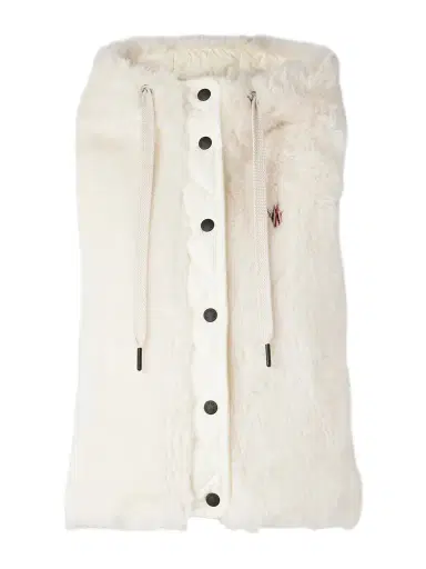 Moncler Grenoble Arve Hooded Plush And Quilted Shell Vest | Thumbnail 1 Moncler Grenoble Arve Hooded Plush And Quilted Shell Vest | Thumbnail 1