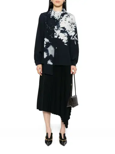 Akris Silk Crêpe Wildflower Blouse | Thumbnail 2 Akris Silk Crêpe Wildflower Blouse | Thumbnail 2