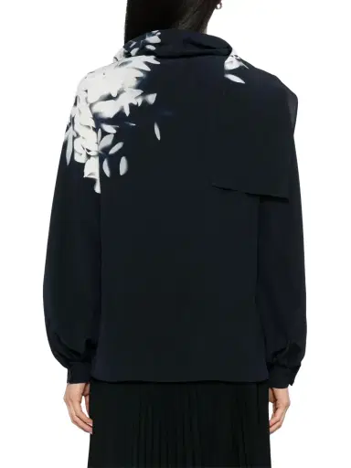 Akris Silk Crêpe Wildflower Blouse | Thumbnail 4 Akris Silk Crêpe Wildflower Blouse | Thumbnail 4