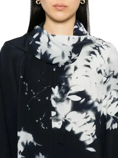 Akris Silk Crêpe Wildflower Blouse | Thumbnail 5 Akris Silk Crêpe Wildflower Blouse | Thumbnail 5