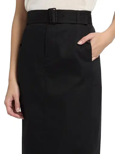 Vince Women's Cotton Pencil Midi-Skirt - Cobble Stone | Thumbnail 13 Vince Women's Cotton Pencil Midi-Skirt - Cobble Stone | Thumbnail 13