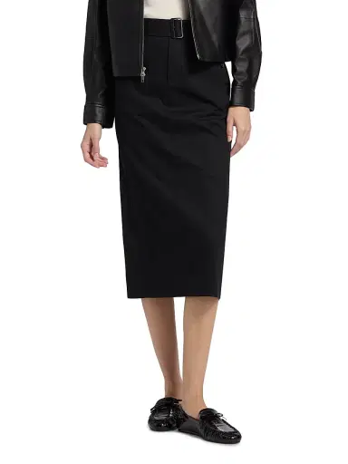 Vince Women's Cotton Pencil Midi-Skirt - Cobble Stone | Thumbnail 10 Vince Women's Cotton Pencil Midi-Skirt - Cobble Stone | Thumbnail 10
