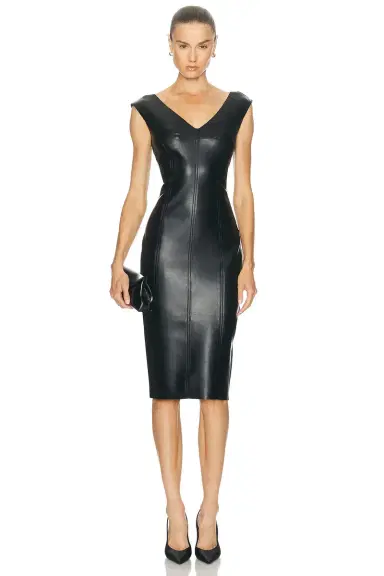 Norma Kamali Grace Pencil Dress | Thumbnail 1 Norma Kamali Grace Pencil Dress | Thumbnail 1