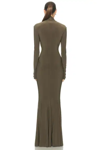 Norma Kamali for FWRD Long Sleeve Turtleneck Fishtail Gown | Thumbnail 3 Norma Kamali for FWRD Long Sleeve Turtleneck Fishtail Gown | Thumbnail 3