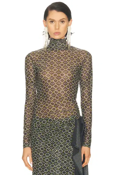 Dries Van Noten Embellished Hoyser Neck | Thumbnail 1 Dries Van Noten Embellished Hoyser Neck | Thumbnail 1