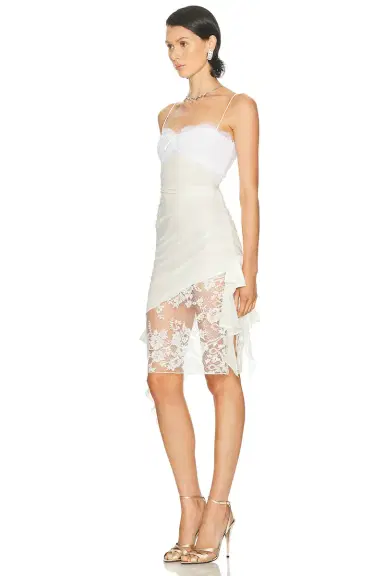 Alessandra Rich Lace Mini Dress | Thumbnail 3 Alessandra Rich Lace Mini Dress | Thumbnail 3