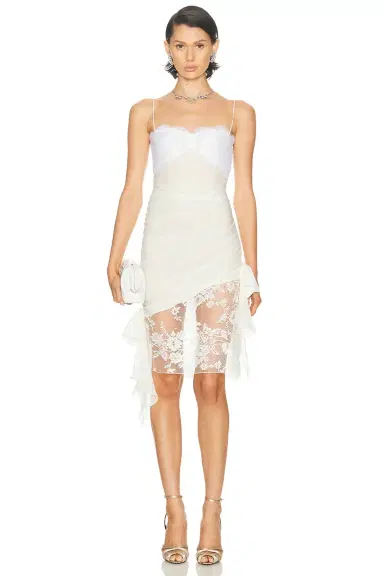 Alessandra Rich Lace Mini Dress | Thumbnail 1 Alessandra Rich Lace Mini Dress | Thumbnail 1