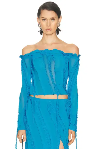 BLUMARINE Long Sleeve Top | Thumbnail 1 BLUMARINE Long Sleeve Top | Thumbnail 1