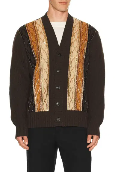 AMIRI Embellished Striped Cardigan | Thumbnail 1 AMIRI Embellished Striped Cardigan | Thumbnail 1