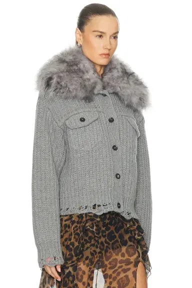 BLUMARINE Long Sleeve Cardigan | Thumbnail 2 BLUMARINE Long Sleeve Cardigan | Thumbnail 2