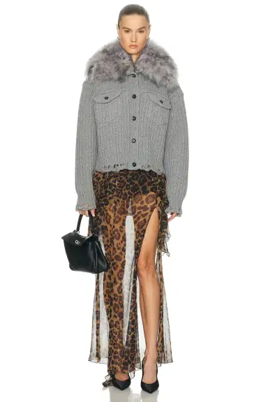 BLUMARINE Long Sleeve Cardigan | Thumbnail 4 BLUMARINE Long Sleeve Cardigan | Thumbnail 4