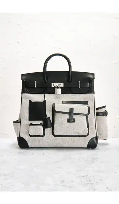 HERMÈS Evercalf Toile Cargo Haut A Courroies Birkin 40 Handbag | Thumbnail 2 HERMÈS Evercalf Toile Cargo Haut A Courroies Birkin 40 Handbag | Thumbnail 2