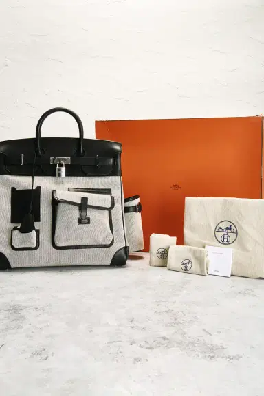 HERMÈS Evercalf Toile Cargo Haut A Courroies Birkin 40 Handbag | Thumbnail 13 HERMÈS Evercalf Toile Cargo Haut A Courroies Birkin 40 Handbag | Thumbnail 13
