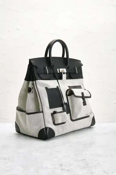 HERMÈS Evercalf Toile Cargo Haut A Courroies Birkin 40 Handbag | Thumbnail 6 HERMÈS Evercalf Toile Cargo Haut A Courroies Birkin 40 Handbag | Thumbnail 6