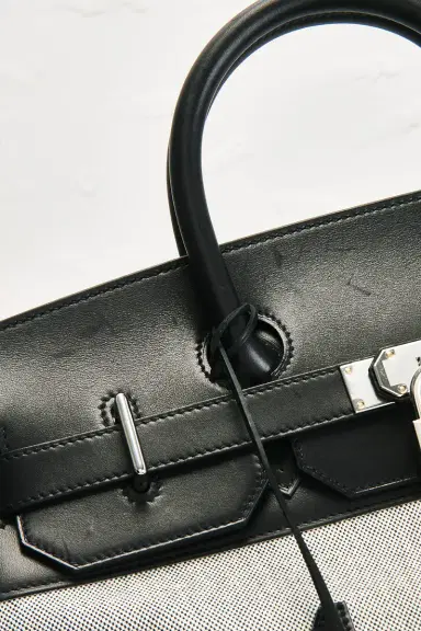 HERMÈS Evercalf Toile Cargo Haut A Courroies Birkin 40 Handbag | Thumbnail 7 HERMÈS Evercalf Toile Cargo Haut A Courroies Birkin 40 Handbag | Thumbnail 7