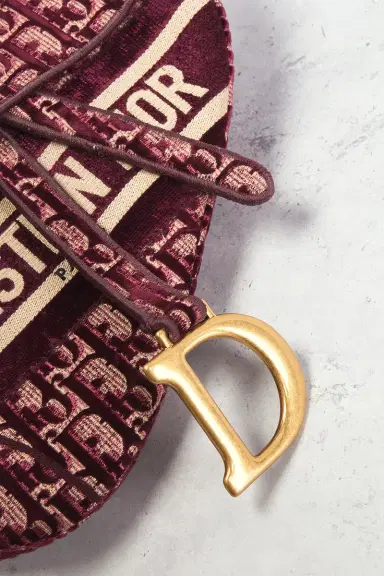 Dior Oblique Embroidered Velvet Saddle Bag | Thumbnail 7 Dior Oblique Embroidered Velvet Saddle Bag | Thumbnail 7