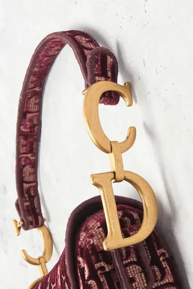 Dior Oblique Embroidered Velvet Saddle Bag | Thumbnail 9 Dior Oblique Embroidered Velvet Saddle Bag | Thumbnail 9