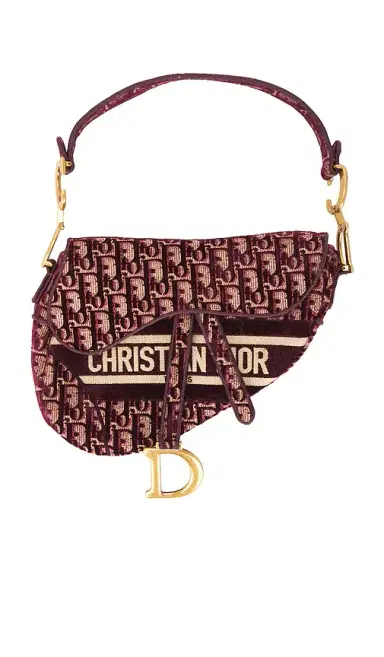Dior Oblique Embroidered Velvet Saddle Bag | Thumbnail 1 Dior Oblique Embroidered Velvet Saddle Bag | Thumbnail 1