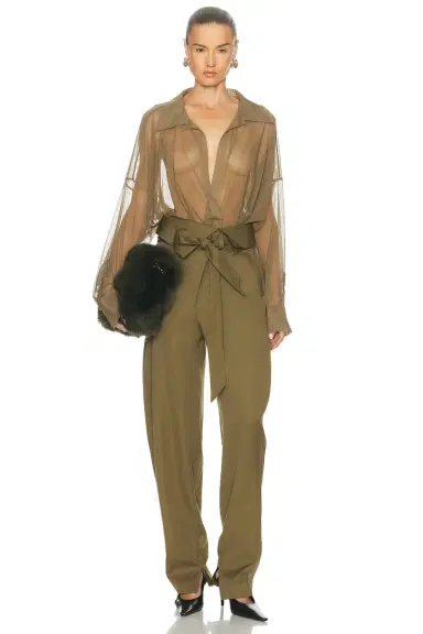 Norma Kamali Super Oversized Boyfriend Shirt Bodysuit | Thumbnail 5 Norma Kamali Super Oversized Boyfriend Shirt Bodysuit | Thumbnail 5