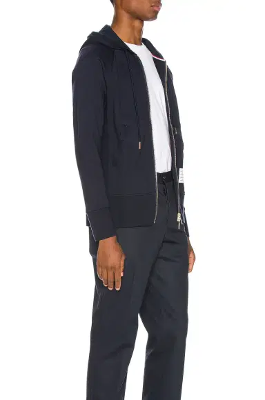 Thom Browne Engineered 4 Bar Zip Hoodie | Thumbnail 3 Thom Browne Engineered 4 Bar Zip Hoodie | Thumbnail 3