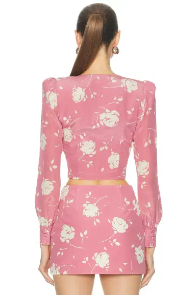 Alessandra Rich Long Sleeve Top | Thumbnail 3 Alessandra Rich Long Sleeve Top | Thumbnail 3
