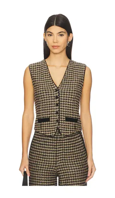 Guest In Residence Houndstooth Tailored Vest | Thumbnail 1 Guest In Residence Houndstooth Tailored Vest | Thumbnail 1
