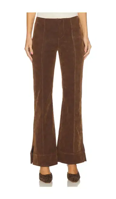 Free People x We The Free Glow Up Pant Suede In Shaved Chocolate | Thumbnail 1 Free People x We The Free Glow Up Pant Suede In Shaved Chocolate | Thumbnail 1