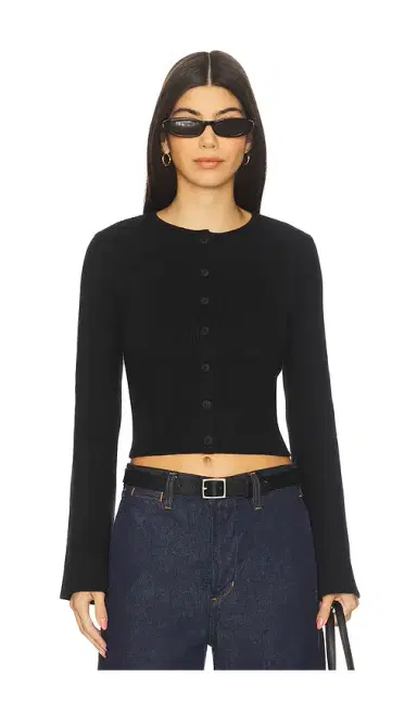 GOOD AMERICAN Bell Sleeve Knit Cardigan | Thumbnail 1 GOOD AMERICAN Bell Sleeve Knit Cardigan | Thumbnail 1