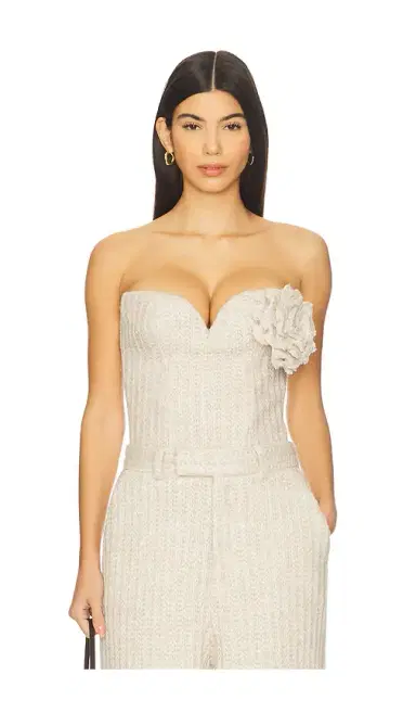 GIUSEPPE DI MORABITO Rosette Strapless Top | Thumbnail 1 GIUSEPPE DI MORABITO Rosette Strapless Top | Thumbnail 1