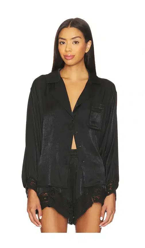 x Intimately Midnight Muse Sleep Shirt In Black x Intimately Midnight Muse Sleep Shirt In Black