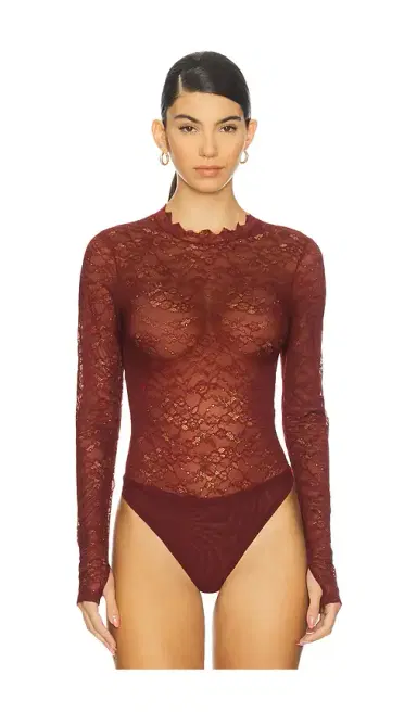 Alice + Olivia Alice + Olivia Taeyn Lace Crew Neck Bodysuit | Thumbnail 2 Alice + Olivia Alice + Olivia Taeyn Lace Crew Neck Bodysuit | Thumbnail 2