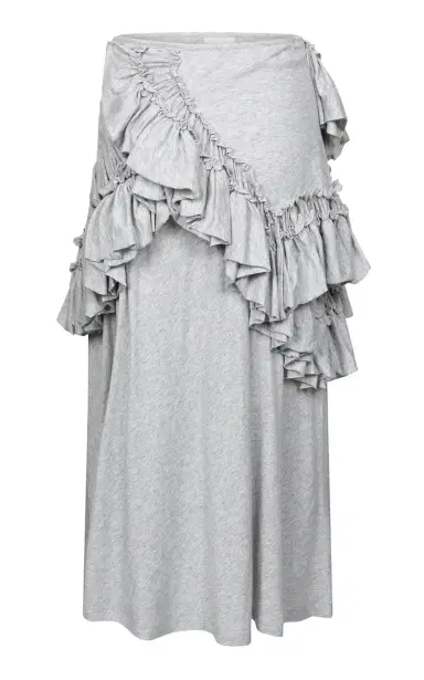 Dries Van Noten Humairah Ruffled Cotton-Jersey Midi Skirt | Thumbnail 5 Dries Van Noten Humairah Ruffled Cotton-Jersey Midi Skirt | Thumbnail 5