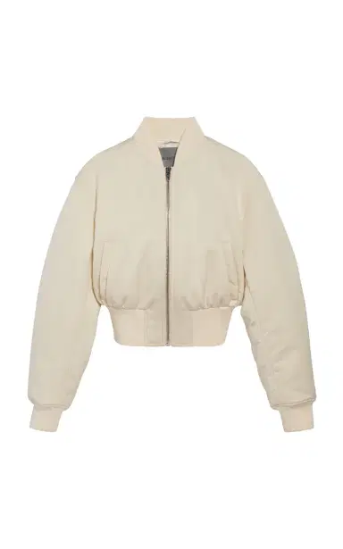 Balenciaga Cropped Technical Faille Bomber Jacket | Thumbnail 1 Balenciaga Cropped Technical Faille Bomber Jacket | Thumbnail 1