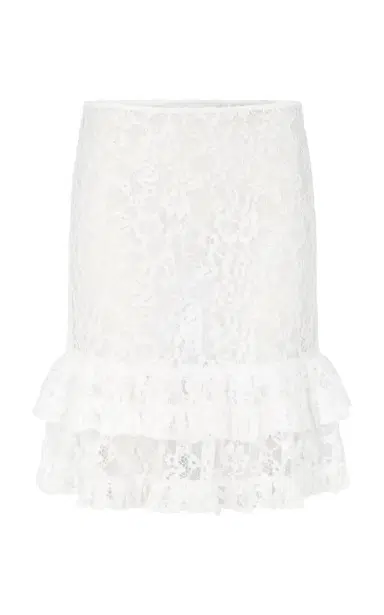 Ludovic de Saint Sernin Ernestine Ruffle-Trimmed Guipure Lace Knee-Length Skirt | Thumbnail 8 Ludovic de Saint Sernin Ernestine Ruffle-Trimmed Guipure Lace Knee-Length Skirt | Thumbnail 8