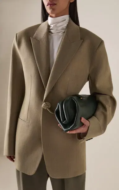 Bottega Veneta Tailored Wool-Linen Melange Toile Jacket | Thumbnail 3 Bottega Veneta Tailored Wool-Linen Melange Toile Jacket | Thumbnail 3